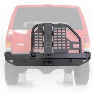 Smittybilt 76851 XRC Rear Bumper with Hitch and Tire Carrier for Jeep Cherokee XJ 1984-2001