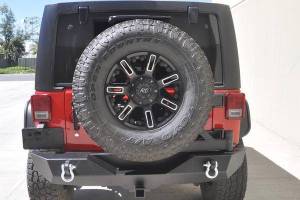 DV8 Offroad RBSTTB-02 Rear Bumper with Integrated Tire Carrier Jeep Wrangler JK 2007-2018