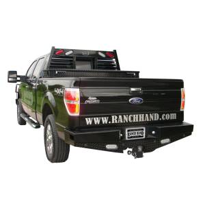 Ranch Hand SBF09HBLSL Sport Rear Bumper with Lights and Sensor Holes for Ford F150 2009-2014