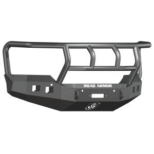 Road Armor 215R2B Stealth Winch Front Bumper with Titan II Guard and Square Light Holes for GMC Sierra 2500 HD/3500 HD 2015-2019
