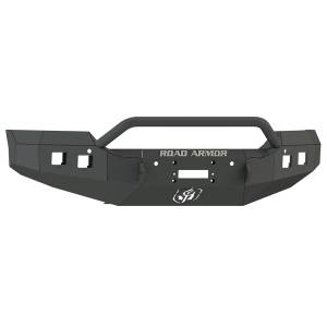 Road Armor 215R4B Stealth Winch Front Bumper with Pre-Runner Guard and Square Light Holes for GMC Sierra 2500 HD/3500 HD 2015-2019