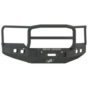 Road Armor 215R5B Stealth Winch Front Bumper with Lonestar Guard and Square Light Holes for GMC Sierra 2500 HD/3500 HD 2015-2019