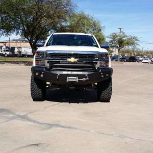 Road Armor - Road Armor 314R4B Stealth Winch Front Bumper with Pre-Runner Guard and Square Light Holes for Chevy Silverado 1500 2014-2015 - Image 4