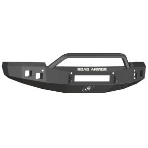 Road Armor 314R4B-NW Stealth Non-Winch Front Bumper with Pre-Runner Guard and Square Light Holes for Chevy Silverado 1500 2014-2015