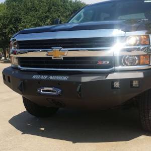 Road Armor - Road Armor 315R0B Stealth Winch Front Bumper with Square Light Holes for Chevy Silverado 2500 HD/3500 HD 2015-2019 - Image 2