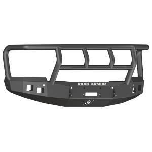 Road Armor 315R2B Stealth Winch Front Bumper with Titan II Guard and Square Light Holes for Chevy Silverado 2500 HD/3500 HD 2015-2019