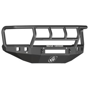 Road Armor 315R2B-NW Stealth Non-Winch Front Bumper with Titan II Guard and Square Light Holes for Chevy Silverado 2500 HD/3500 HD 2015-2019