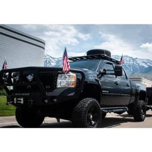 Road Armor - Road Armor 38202B Stealth Winch Front Bumper with Titan II Guard and Round Light Holes for Chevy Silverado 2500 HD/3500 HD 2011-2014 - Image 2