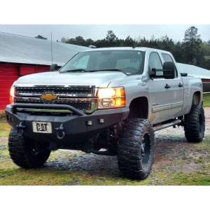 Road Armor - Road Armor 38204B Stealth Winch Front Bumper with Pre-Runner Guard and Round Light Holes for Chevy Silverado 2500 HD/3500 HD 2011-2014 - Image 2