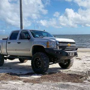 Road Armor - Road Armor 38204B Stealth Winch Front Bumper with Pre-Runner Guard and Round Light Holes for Chevy Silverado 2500 HD/3500 HD 2011-2014 - Image 6