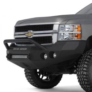 Road Armor - Road Armor 38204B-NW Stealth Non-Winch Front Bumper with Pre-Runner Guard and Round Light Holes for Chevy Silverado 2500 HD/3500 HD 2011-2014 - Image 2