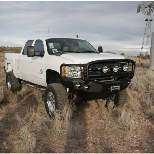 Road Armor - Road Armor 38205B Stealth Winch Front Bumper with Lonestar Guard and Round Light Holes for Chevy Silverado 2500 HD/3500 HD 2011-2014 - Image 6