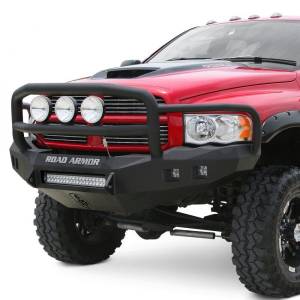 Road Armor - Road Armor 406R5B-NW Stealth Non-Winch Front Bumper with Lonestar Guard and Square Light Holes for Dodge Ram 2500/3500/4500/5500 2006-2009 - Image 2