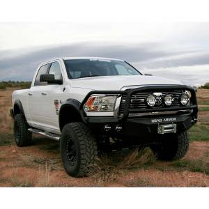 Road Armor - Road Armor 40805B Stealth Winch Front Bumper with Lonestar Guard and Round Light Holes for Dodge Ram 2500/3500/4500/5500 2010-2018 - Image 2