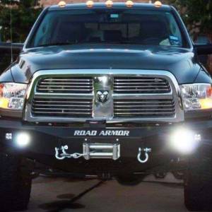 Road Armor - Road Armor 408R0B Stealth Winch Front Bumper with Square Light Holes for Dodge Ram 2500/3500/4500/5500 2010-2018 - Image 3