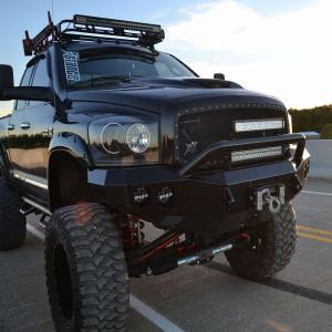 Road Armor - Road Armor 44064B Stealth Winch Front Bumper with Pre-Runner Guard and Round Light Holes for Dodge Ram 2500/3500/4500/5500 2006-2009 - Image 4