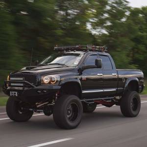 Road Armor - Road Armor 44064B Stealth Winch Front Bumper with Pre-Runner Guard and Round Light Holes for Dodge Ram 2500/3500/4500/5500 2006-2009 - Image 5