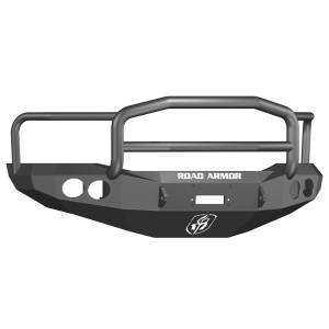 Road Armor 44065B Stealth Winch Front Bumper with Lonestar Guard and Round Light Holes for Dodge Ram 2500/3500/4500/5500 2006-2009