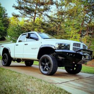 Road Armor - Road Armor 44074B Stealth Winch Front Bumper with Pre-Runner Guard and Round Light Holes for Dodge Ram 1500 2006-2008 - Image 3