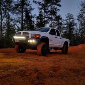 Road Armor - Road Armor 44074B Stealth Winch Front Bumper with Pre-Runner Guard and Round Light Holes for Dodge Ram 1500 2006-2008 - Image 5