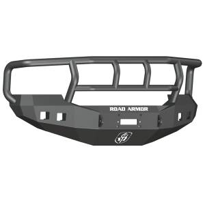 Road Armor 605R2B Stealth Winch Front Bumper with Titan II Guard and Square Light Holes for Ford F250/F350/F450/Excursion 2005-2007