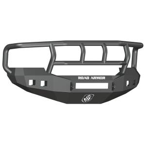 Road Armor 605R2B-NW Stealth Non-Winch Front Bumper with Titan II Guard and Square Light Holes for Ford F250/F350/F450/Excursion 2005-2007