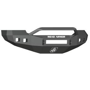 Road Armor 605R4B-NW Stealth Non-Winch Front Bumper with Pre-Runner Guard and Square Light Holes for Ford F250/F350/F450/Excursion 2005-2007