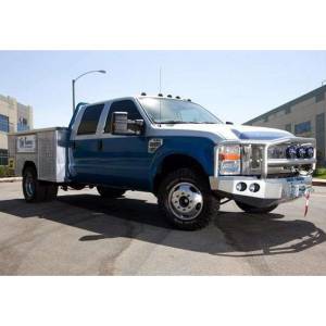 Road Armor - Road Armor 60805B Stealth Winch Front Bumper with Lonestar Guard and Round Light Holes for Ford F250/F350/F450 2008-2010 - Image 3