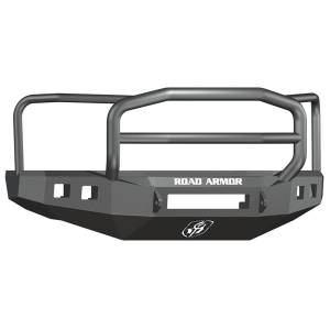 Road Armor 608R5B-NW Stealth Non-Winch Front Bumper with Lonestar Guard and Square Light Holes for Ford F250/F350/F450 2008-2010