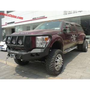 Road Armor - Road Armor 61102B Stealth Winch Front Bumper with Titan II Guard and Round Light Holes for Ford F250/F350 2011-2016 - Image 2