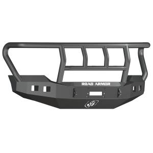 Road Armor 611R2B Stealth Winch Front Bumper with Titan II Guard and Square Light Holes for Ford F250/F350 2011-2016
