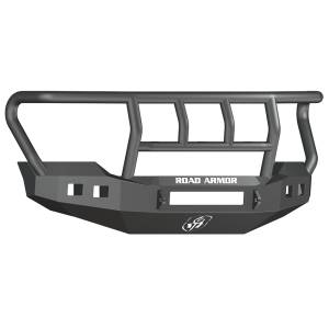 Road Armor 611R2B-NW Stealth Non-Winch Front Bumper with Titan II Guard and Square Light Holes for Ford F250/F350 2011-2016