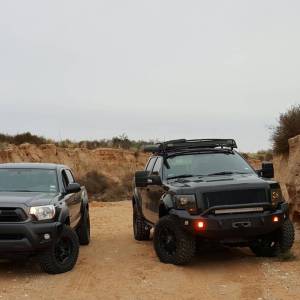 Road Armor - Road Armor 613R4B Stealth Winch Front Bumper with Pre-Runner Guard and Square Light Holes for Ford F150 2009-2014 - Image 4