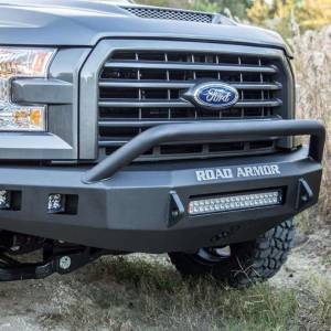 Road Armor - Road Armor 615R4B-NW Stealth Non-Winch Front Bumper with Pre-Runner Guard and Square Light Holes for Ford F150 2015-2017 - Image 2