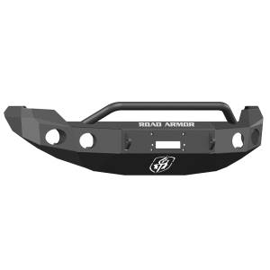 Road Armor 66134B Stealth Winch Front Bumper with Pre-Runner Guard and Round Light Holes for Ford F150 2009-2014
