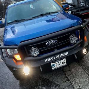 Road Armor - Road Armor 66135B Stealth Winch Front Bumper with Lonestar Guard and Round Light Holes for Ford F150 2009-2014 - Image 3