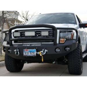 Road Armor - Road Armor 66135B Stealth Winch Front Bumper with Lonestar Guard and Round Light Holes for Ford F150 2009-2014 - Image 4