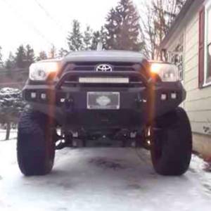 Road Armor - Road Armor 905R4B Stealth Winch Front Bumper with Pre-Runner Guard and Square Light Holes for Toyota Tacoma 2012-2015 - Image 4