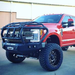 Road Armor - Road Armor 617F3B Stealth Winch Front Bumper with Intimidator Guard and Square Light Holes for Ford F250/F350 2017-2019 - Image 2