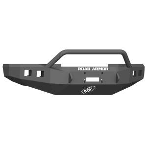 Road Armor 617F4Z Stealth Winch Front Bumper with Pre-Runner Guard and Square Light Holes for Ford F250/F350 2017-2021