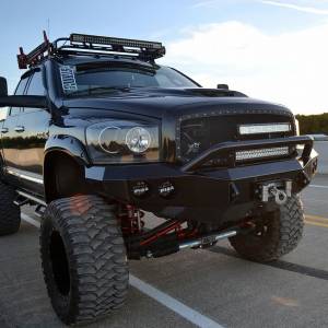 Road Armor - Road Armor 44064Z Stealth Winch Front Bumper with Pre-Runner Guard and Round Light Holes for Dodge Ram 2500/3500 2006-2009 - Image 3