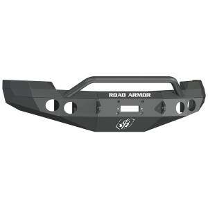 Road Armor 37204B Stealth Winch Front Bumper with Pre-Runner Guard and Round Light Holes for Chevy Silverado 2500 HD/3500 HD/3500 2008-2010