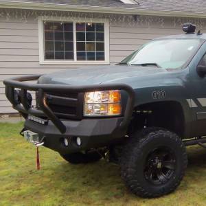 Road Armor - Road Armor 37202B Stealth Winch Front Bumper with Titan II Guard and Round Light Holes for Chevy Silverado 2500 HD/3500 HD/3500 2008-2010 - Image 3