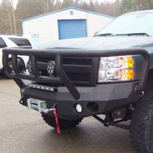 Road Armor - Road Armor 37202B Stealth Winch Front Bumper with Titan II Guard and Round Light Holes for Chevy Silverado 2500 HD/3500 HD/3500 2008-2010 - Image 4