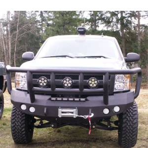 Road Armor - Road Armor 37202B Stealth Winch Front Bumper with Titan II Guard and Round Light Holes for Chevy Silverado 2500 HD/3500 HD/3500 2008-2010 - Image 5