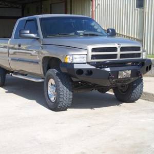 Road Armor - Road Armor 47004B Stealth Winch Front Bumper with Pre-Runner Guard and Round Light Holes for Dodge Ram 1500/2500/3500 1994-1996 - Image 4