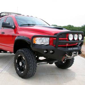 Road Armor - Road Armor 44045B Stealth Winch Front Bumper with Lonestar Guard and Round Light Holes for Dodge Ram 2500/3500 2003-2005 - Image 4