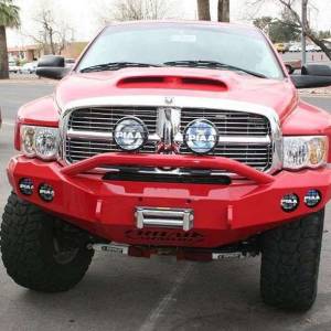 Road Armor - Road Armor 44044B Stealth Winch Front Bumper with Pre-Runner Guard and Round Light Holes for Dodge Ram 2500/3500 2003-2005 - Image 6