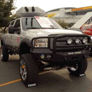 Road Armor - Road Armor 66005B Stealth Winch Front Bumper with Lonestar Guard and Round Light Holes for Ford F250/F350/F450/Excursion 1999-2004 - Image 4