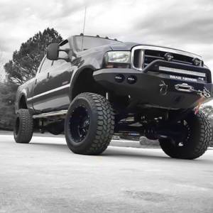 Road Armor - Road Armor 66004B Stealth Winch Front Bumper with Pre-Runner Guard and Round Light Holes for Ford F250/F350/F450/Excursion 1999-2004 - Image 2